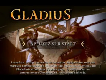 Gladius screen shot title